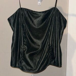 Elegant green velvet Women's Top